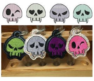 Stickserie ITH - Anhänger Skulls